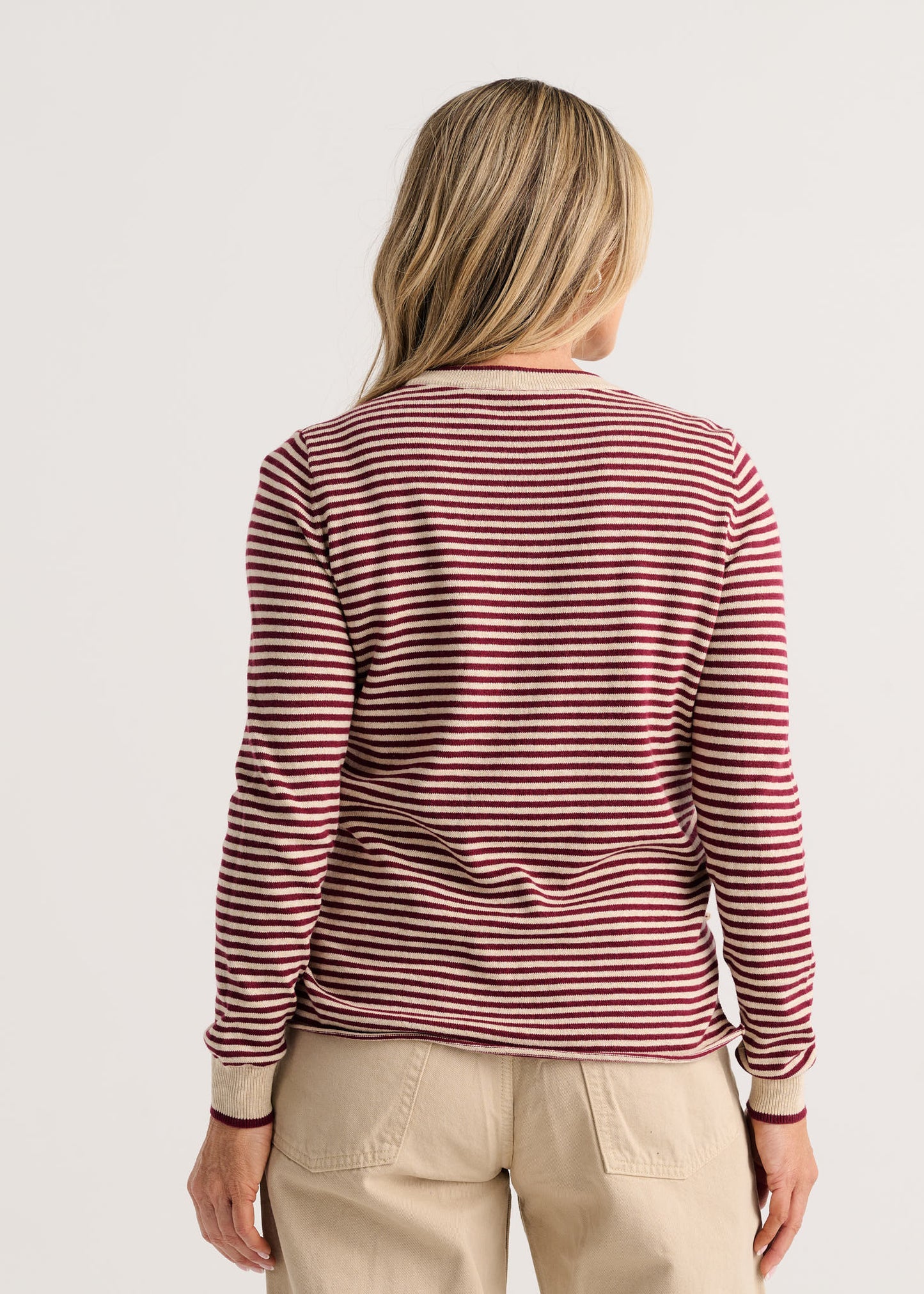 Everyday Stripe Sweater in Wax Paper