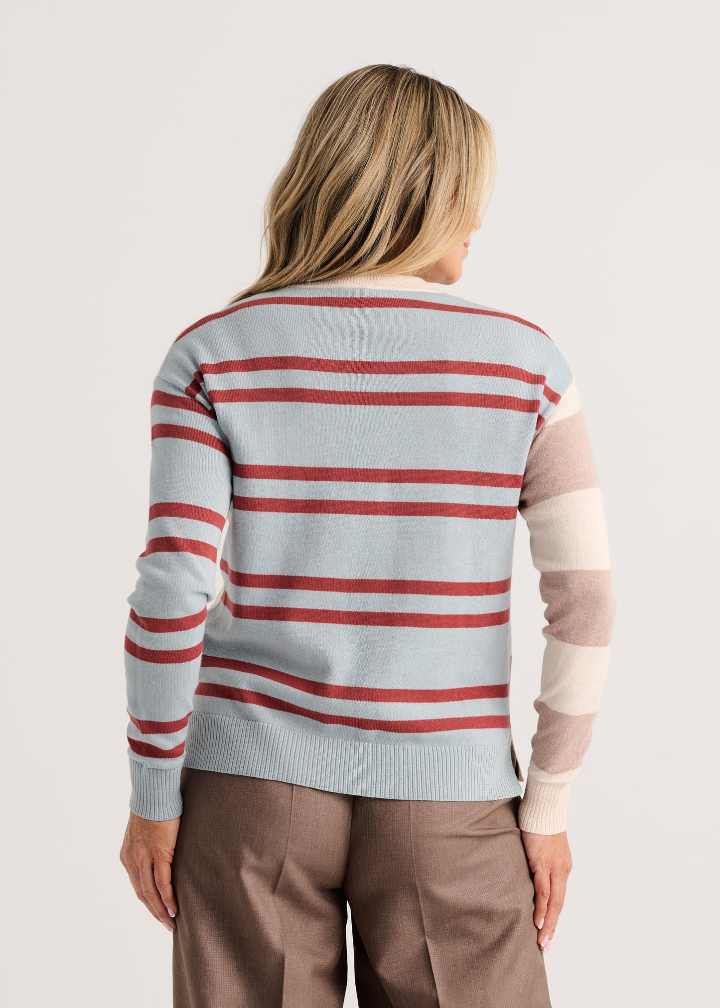 Bold Stripe Sweater in Wax Paper