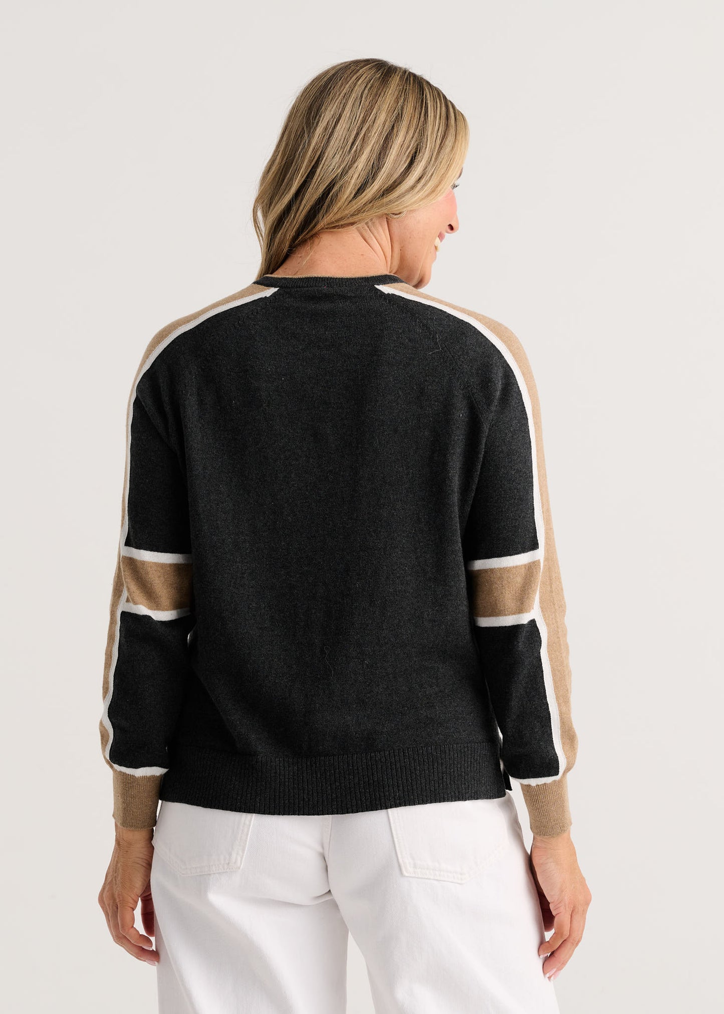 Block Play Sweater in Charcoal