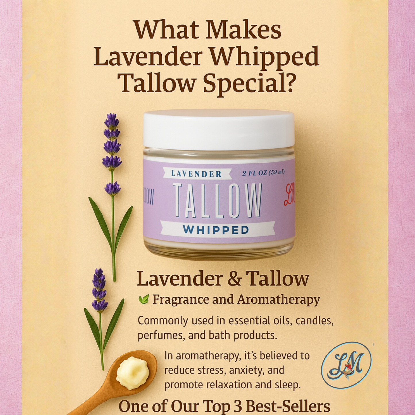 Lavender Whipped Tallow Moisturizer