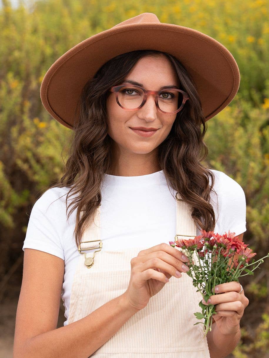 Sunset Readers - Matte Rose Marble / Walnut Wood