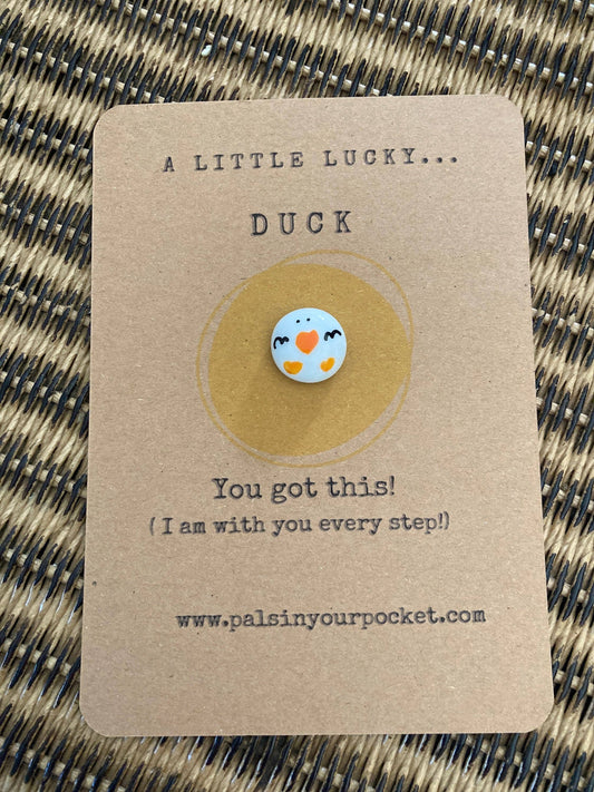 Lucky Duck Charm, Positive Pebble & Pocket Hug