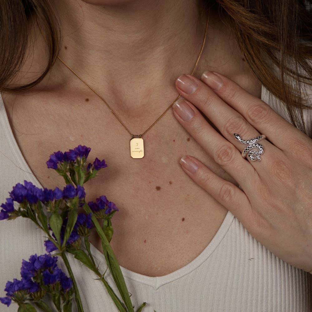 I Am Enough Necklace in Silver
