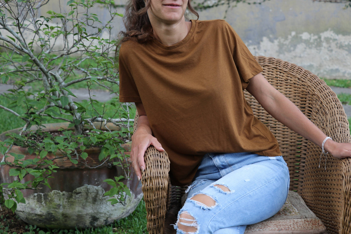 Boyfriend Tee in Cinnamon
