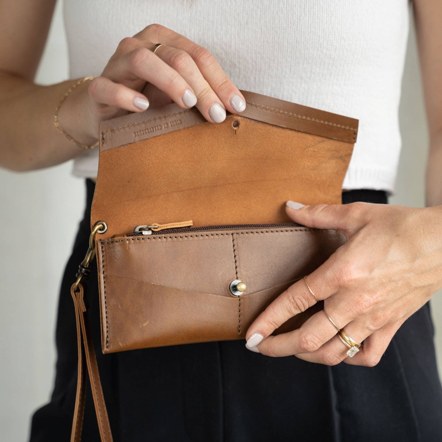 Mini Wallet in Chestnut