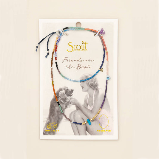 Mixed Media Wrap Bracelet/Necklace - Protection/Amethyst/Gol