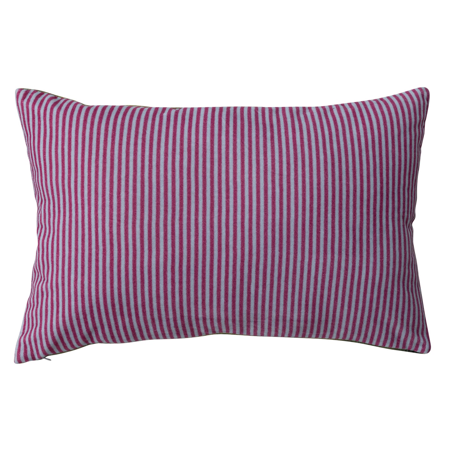 Cotton Velvet Lumbar Pillow with Embroidery