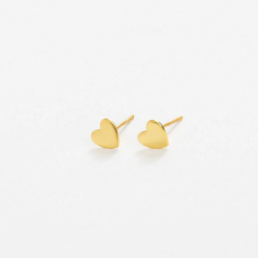 Alice Brass Heart Post Earrings