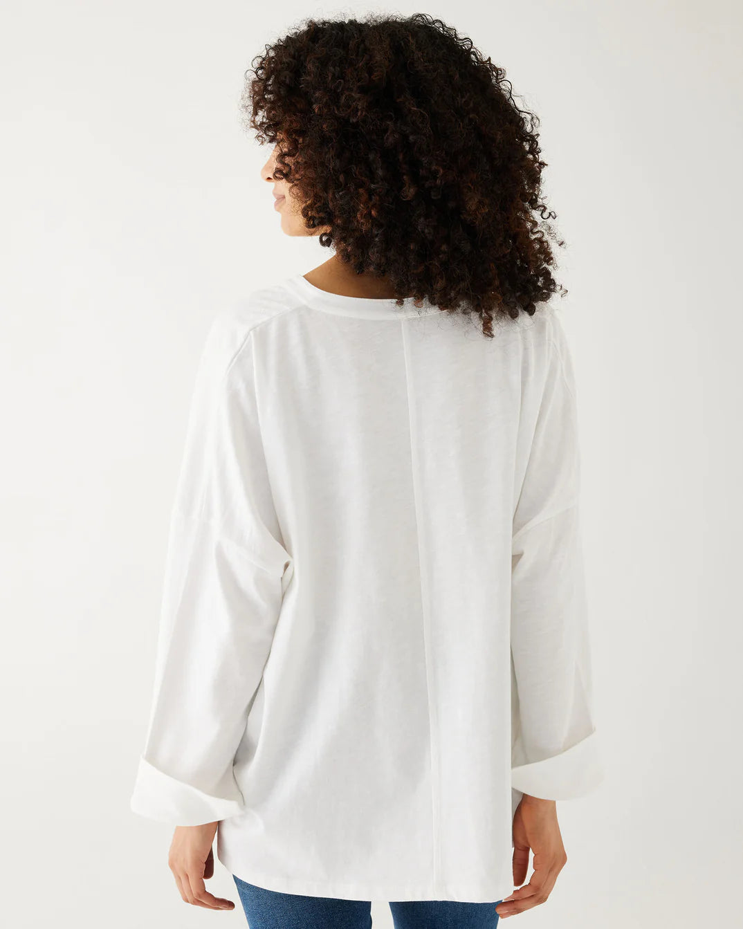 Amelia Long Sleeve Tee in White