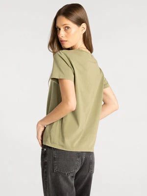 Asher Tee in Oil Green