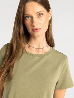 Asher Tee in Oil Green