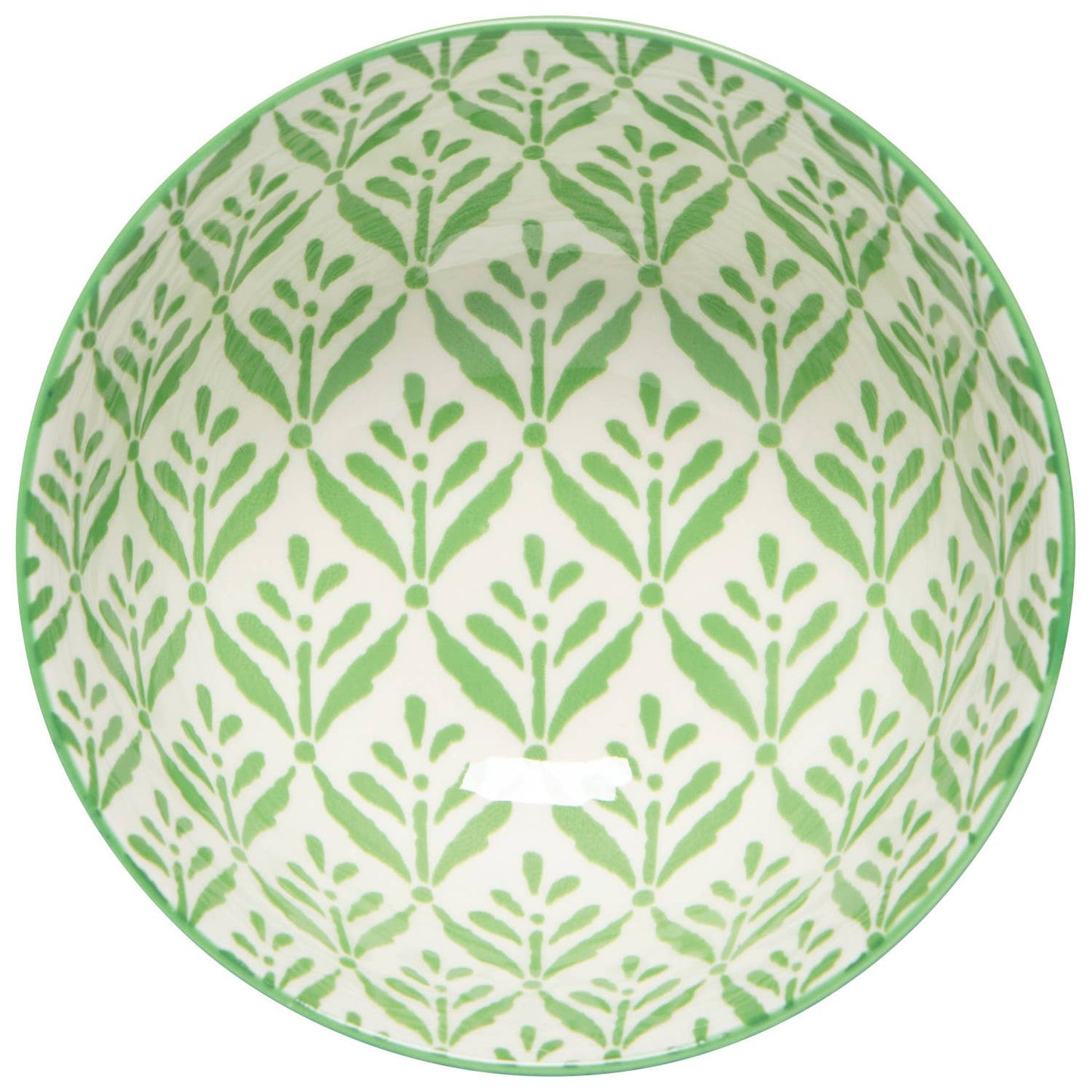 Green Leaf Stamped Bowl -4"
