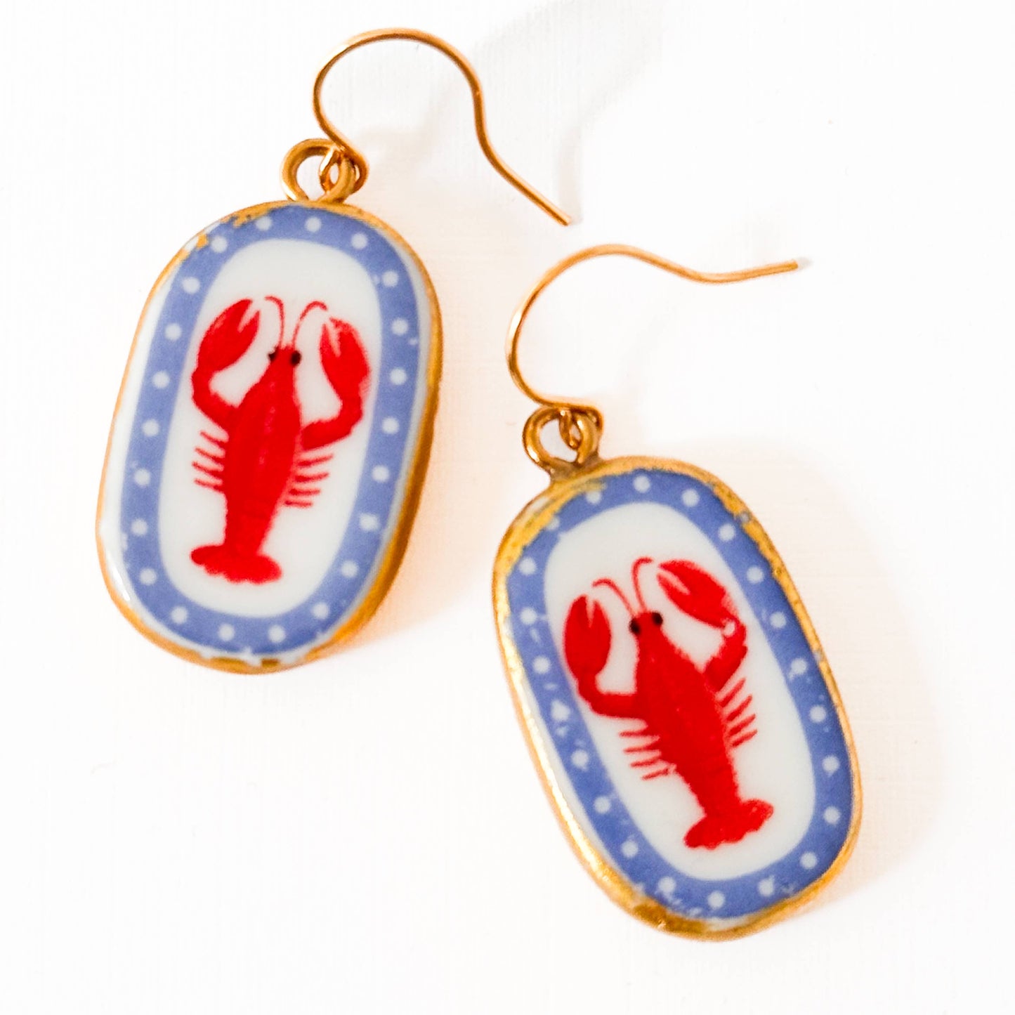 Ceramic Lobster Earrings