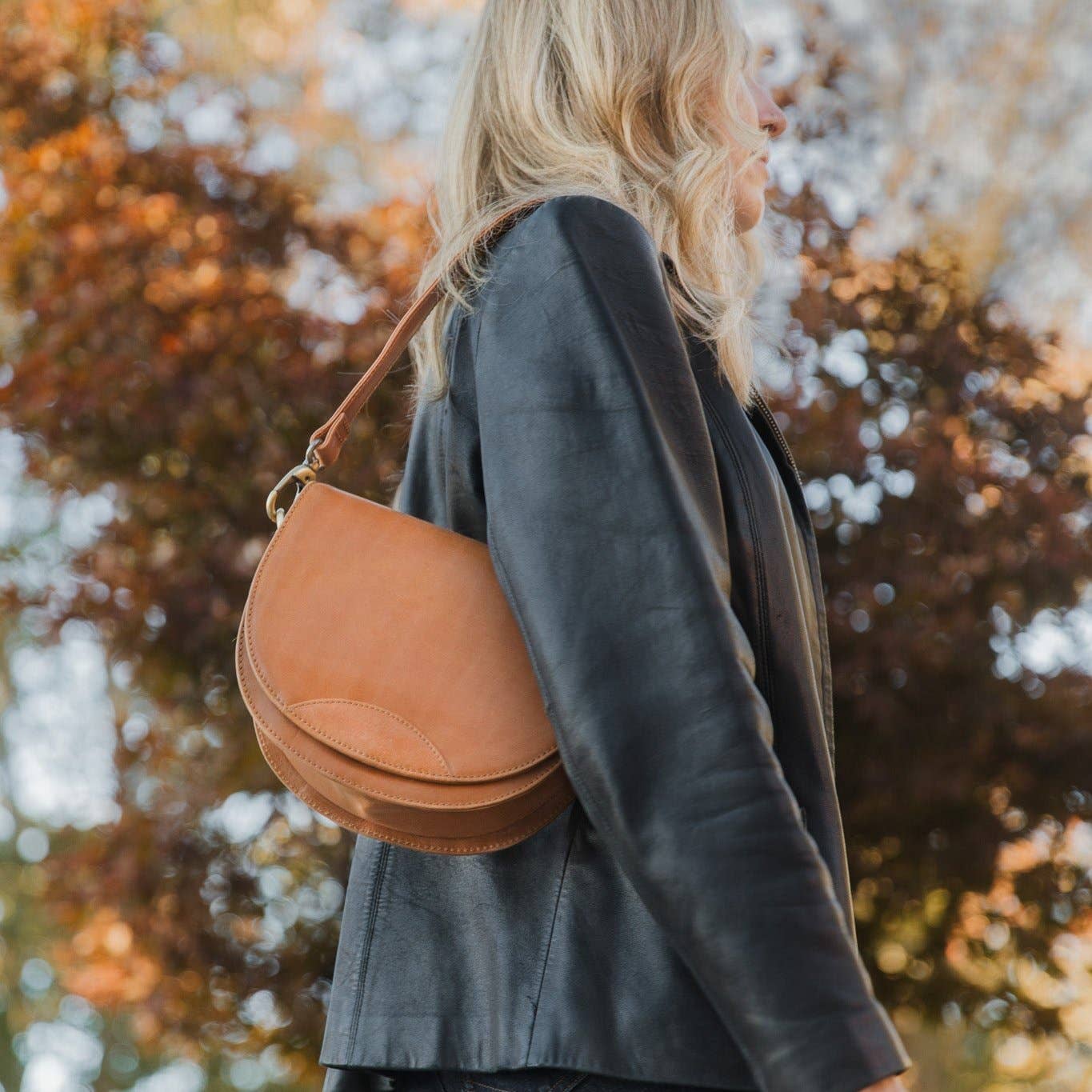 Stella Saddle Bag: Camel