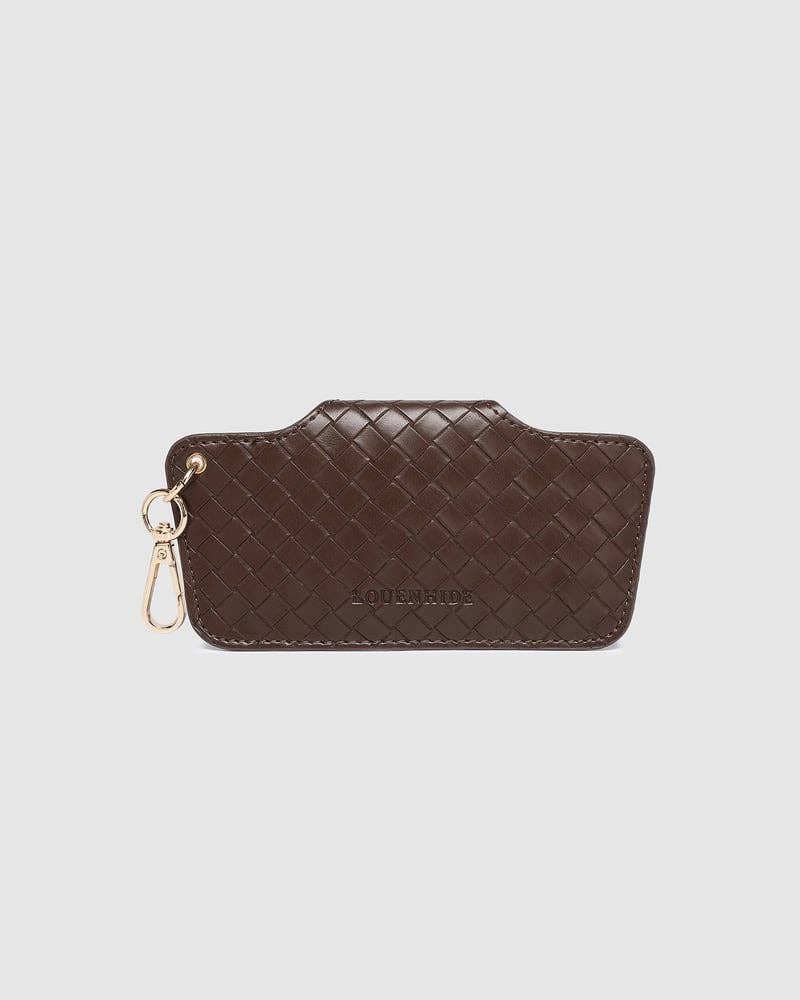 Skittle Sunglass Case - Woven Chocolate: Vegan - Polyurethane / Women-Owned, Cruelty-Free