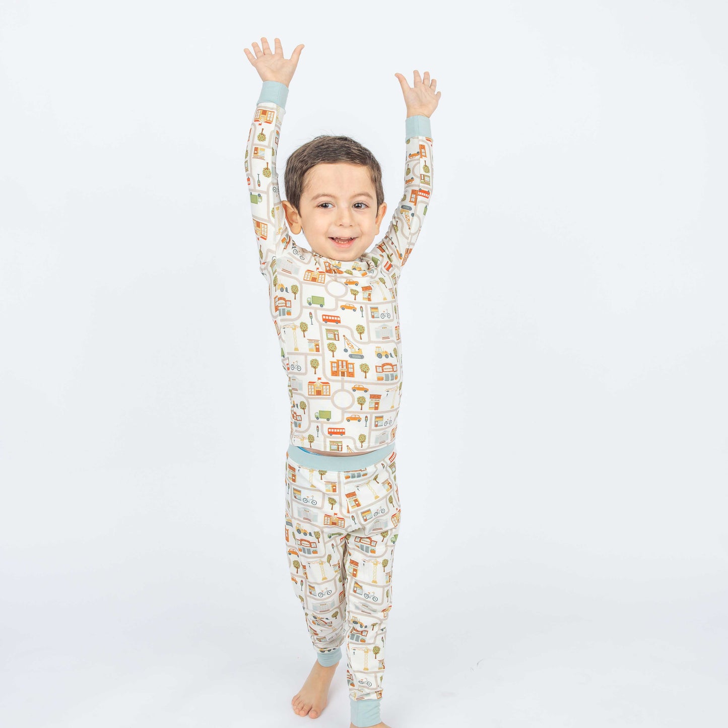 Let's Go! Bamboo Long Sleeve Kids Pajama Pants Set