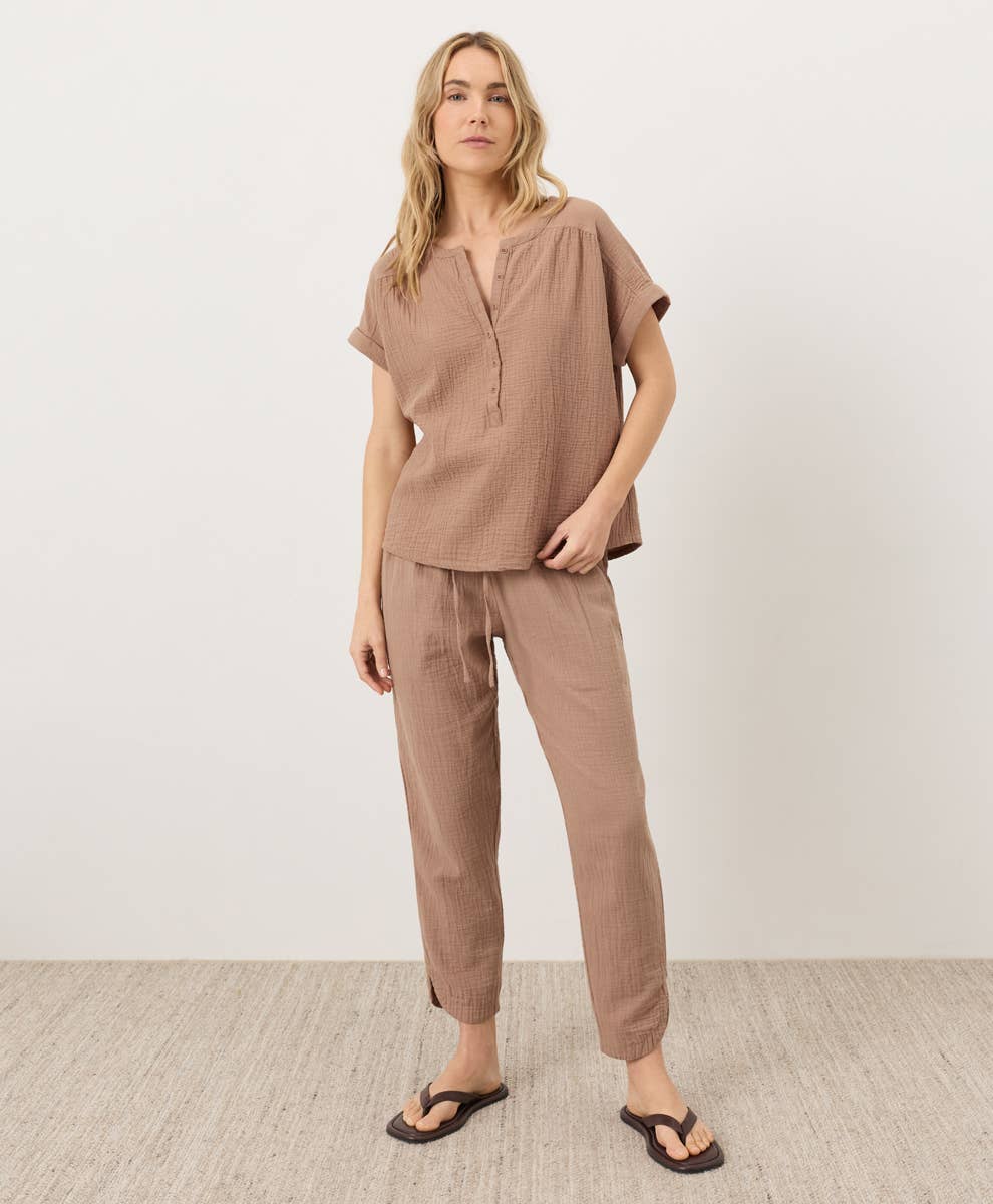 Women's Coastal Double Gauze Tapered Pull-On Pant