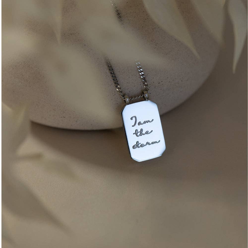 I Am The Storm Necklace in Silver