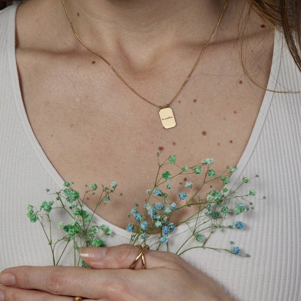 Breathe Necklace in Silver