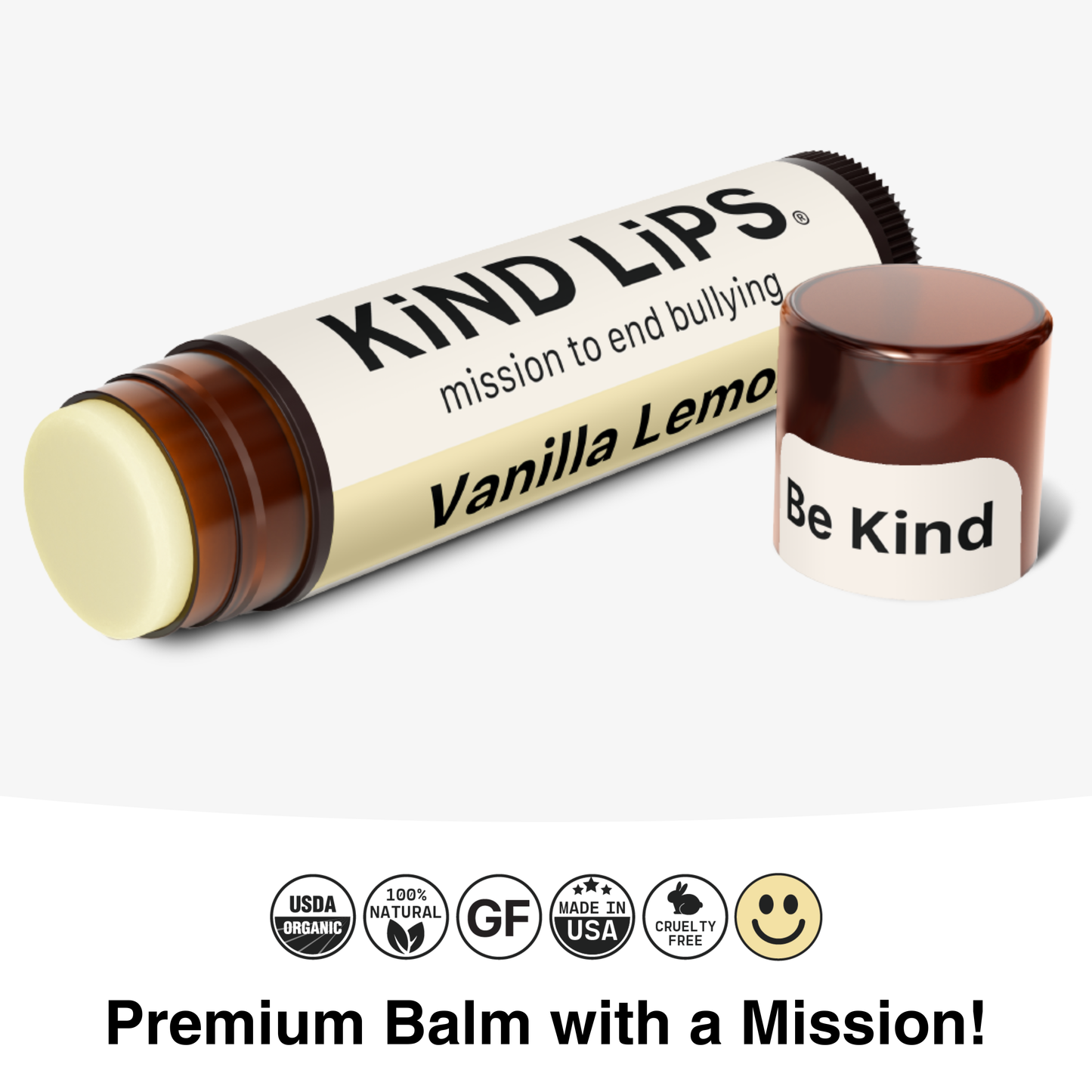 Kind Lips Organic Lip Balm in Vanilla Lemon
