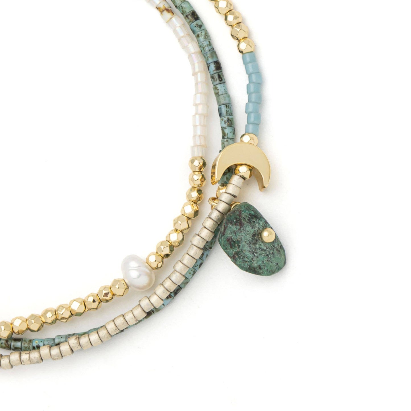 Mixed Media Wrap Bracelet/Necklace - Transformation/African