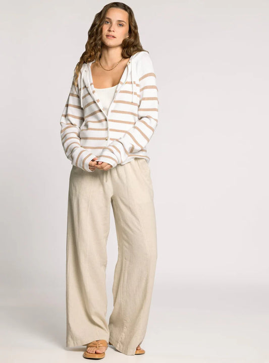 Braxton Stripe Jacket – Ivory & Khaki