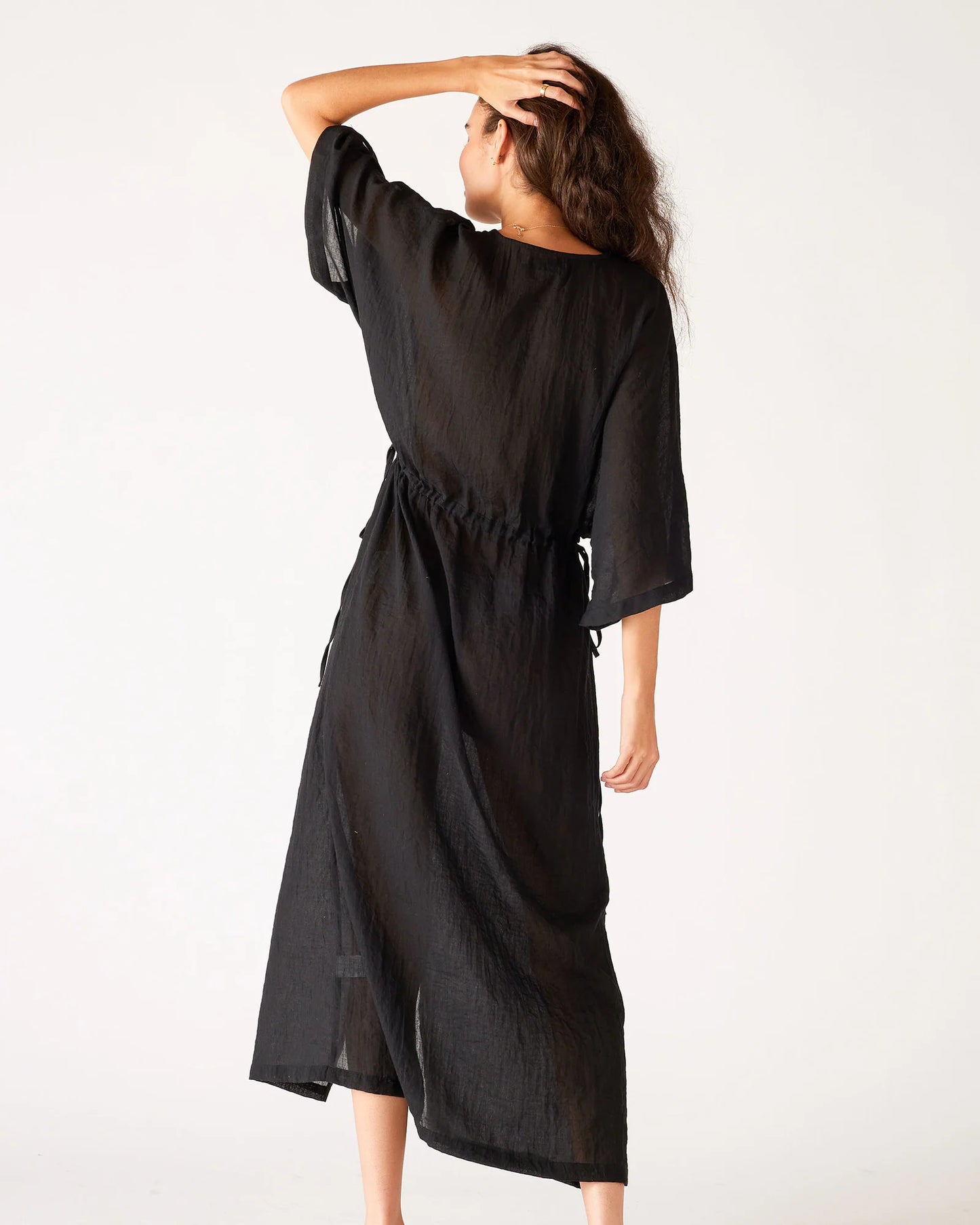 Breezy Kaftan Dress in Black