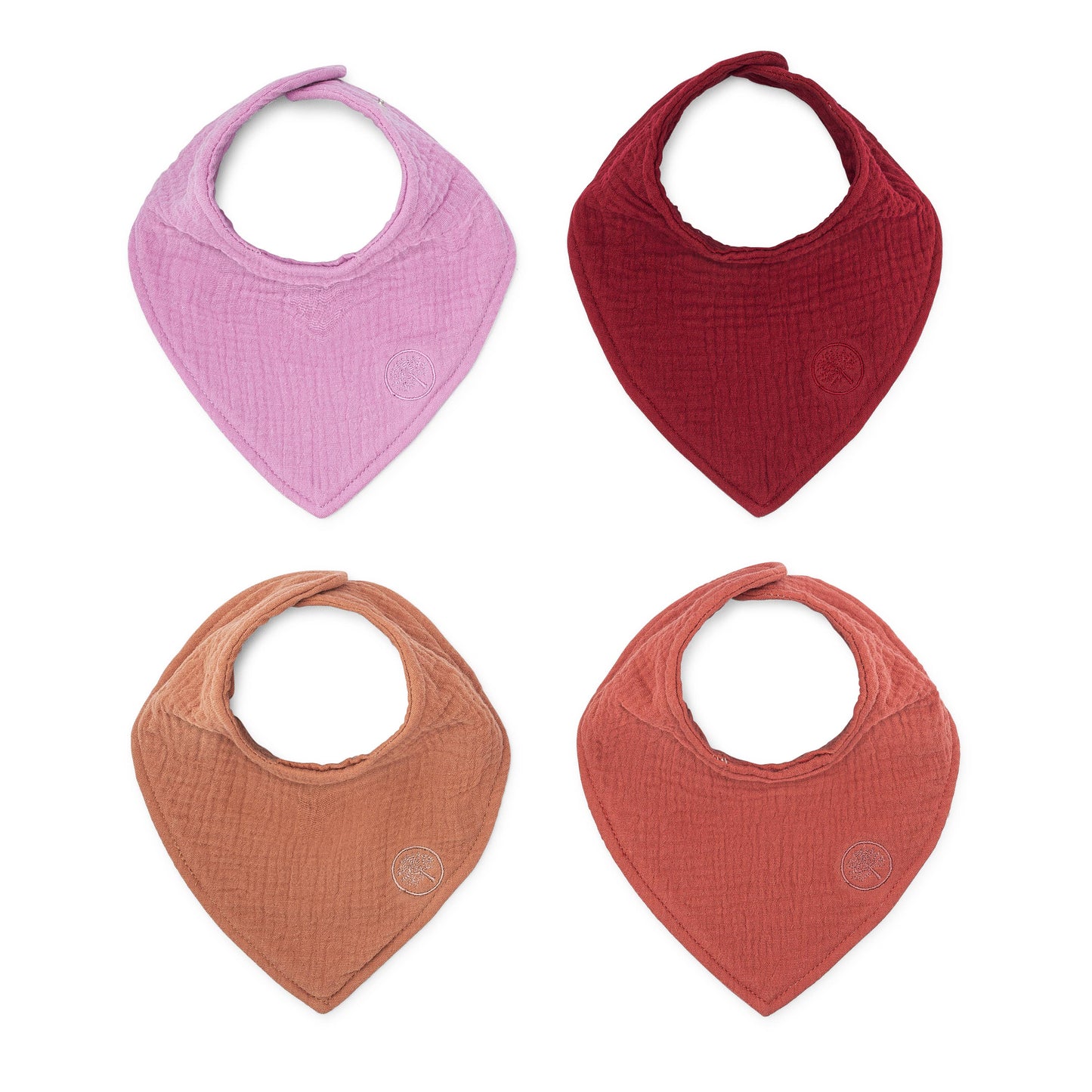 Rose Muslin Bandana Bibs Set