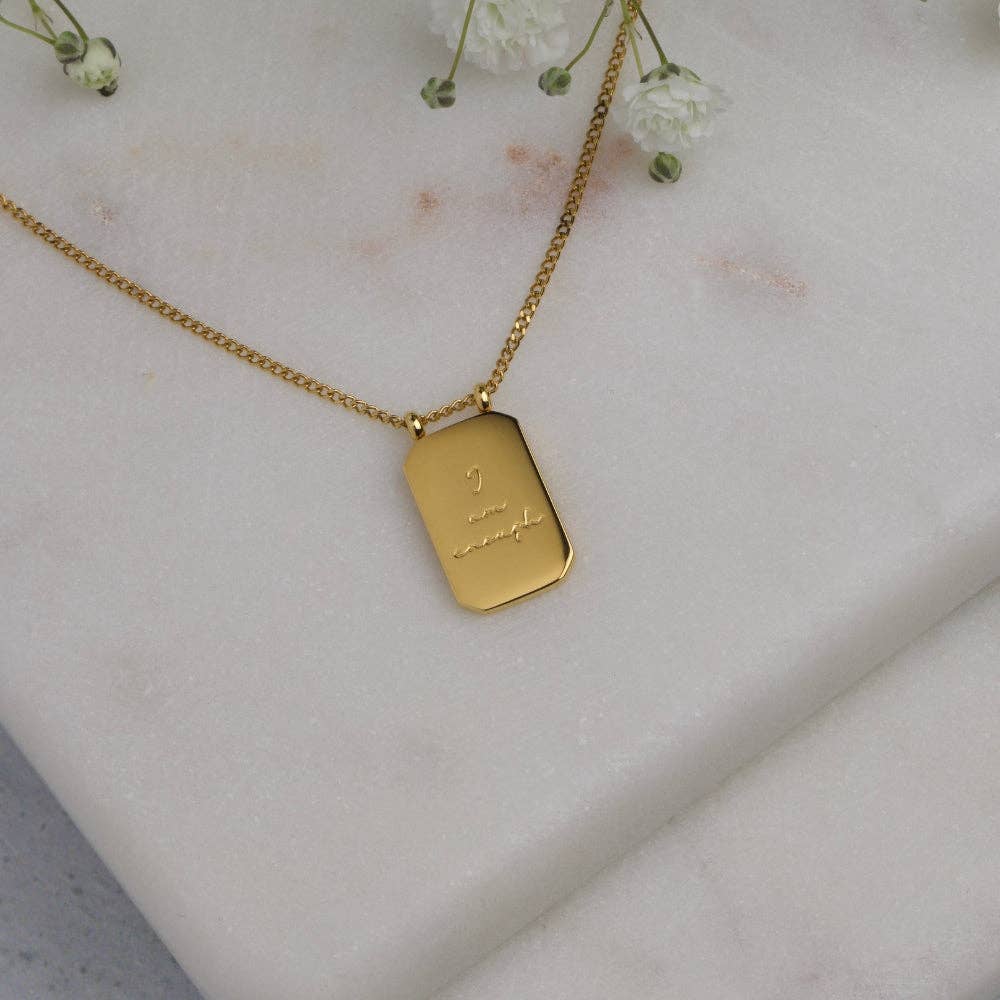 I Am Enough Necklace in Silver