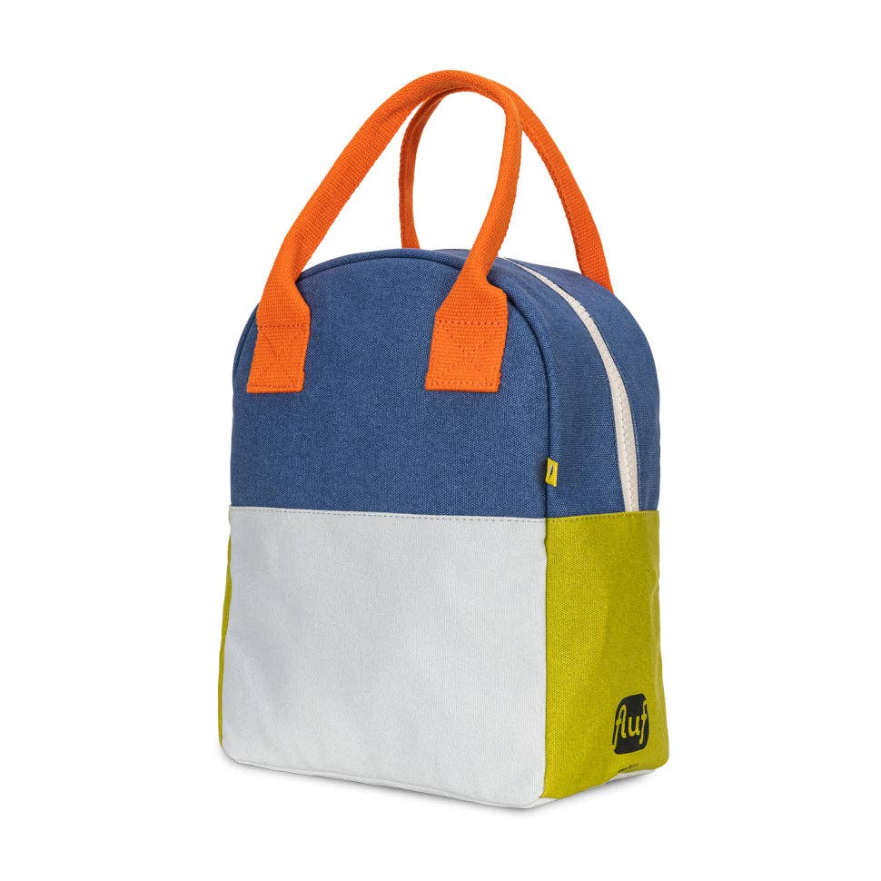Zipper Lunch Bag - Two Tone Citrus Sky