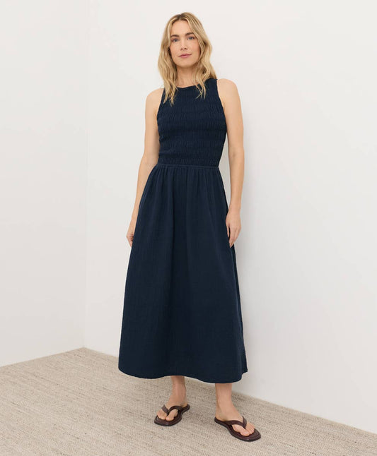 Women's Coastal Double Gauze Smocked Dress