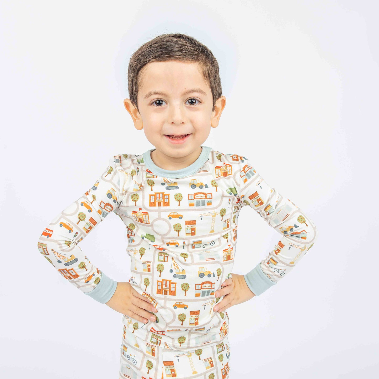 Let's Go! Bamboo Long Sleeve Kids Pajama Pants Set