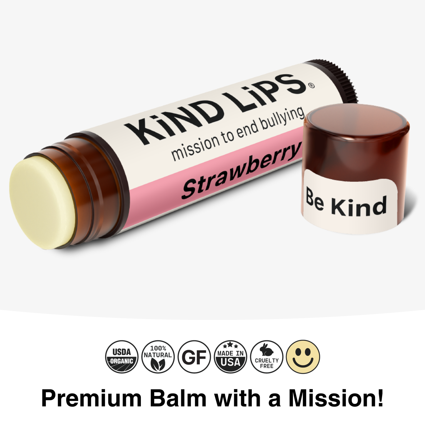 Kind Lips Organic Lip Balm - Strawberry