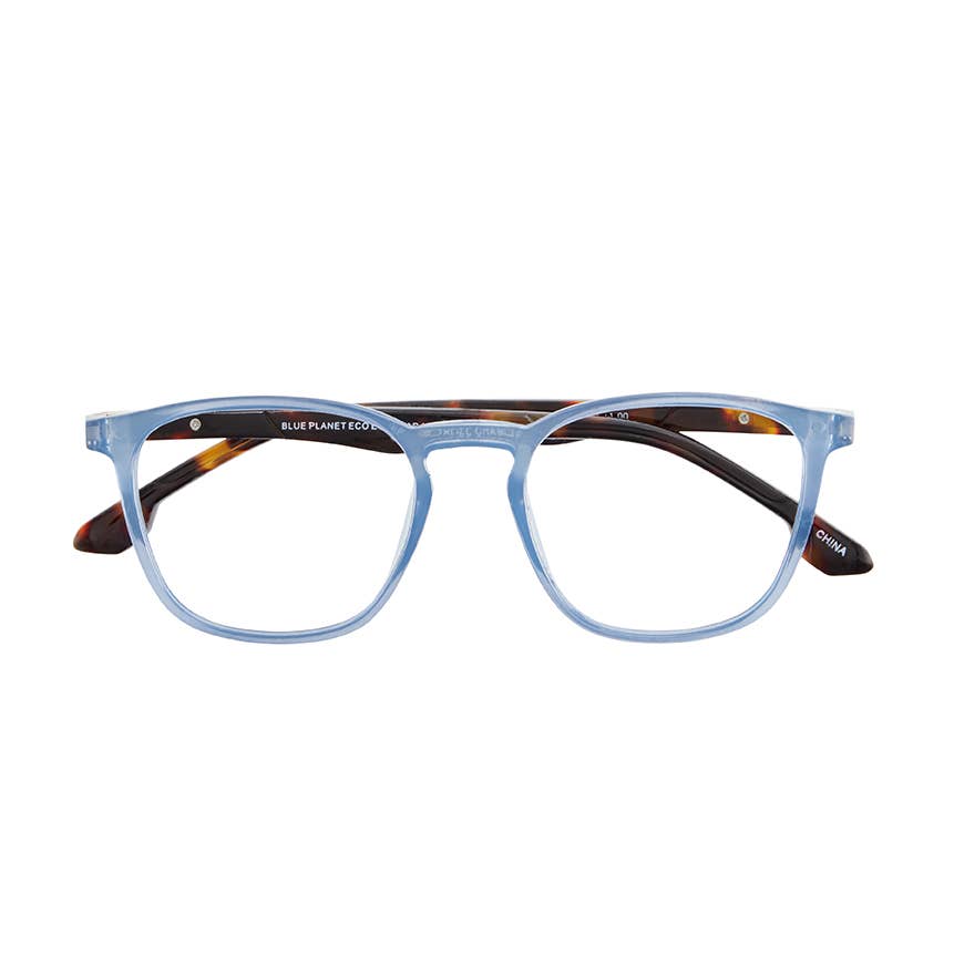 Mel Readers in Light Blue and Brown Tortoise - alternate view