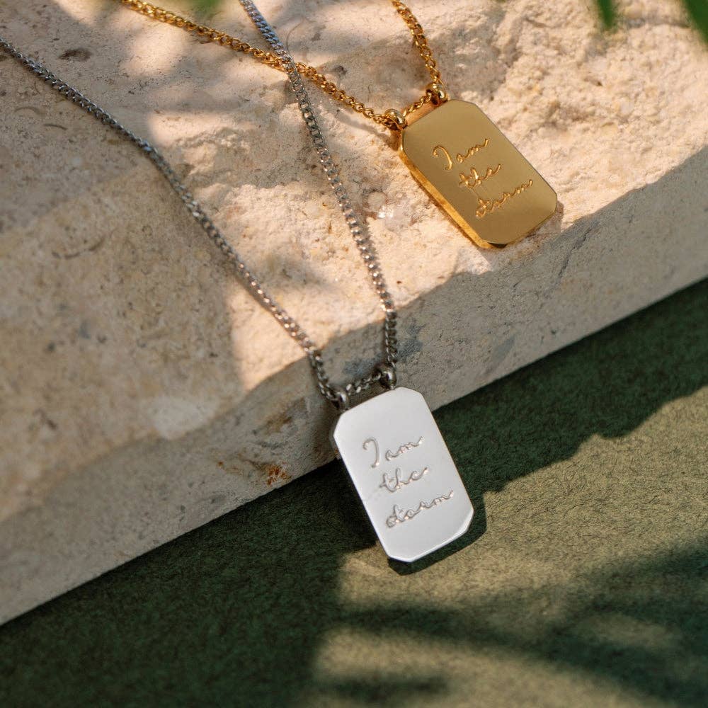 I Am The Storm Necklace in Silver