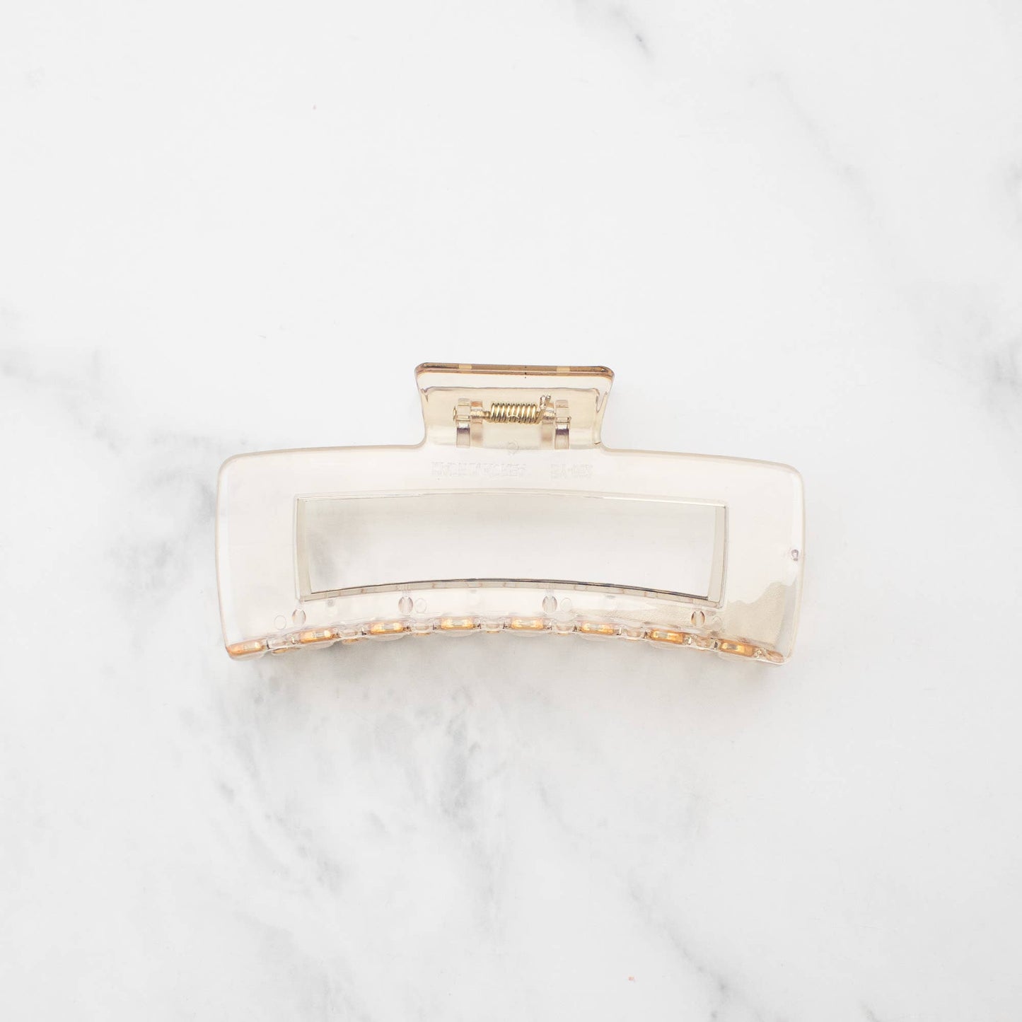 Jumbo Square Hair Clip: Matt Khaki