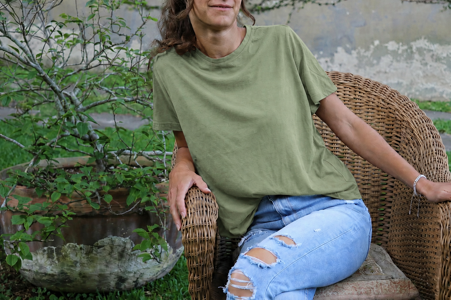 Boyfriend Tee in Sage