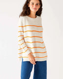 Camden Boatneck Sweater in Dreamsicle Stripe