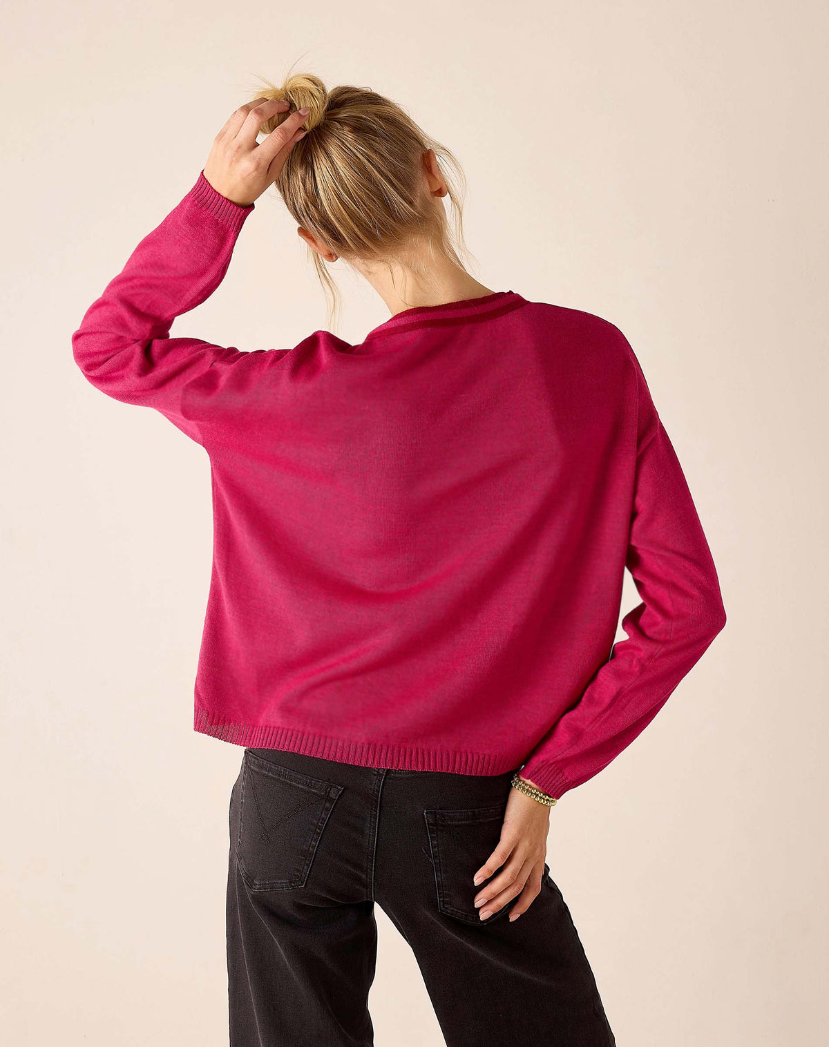 Cardiff Bow Tie Sweater in Taffy