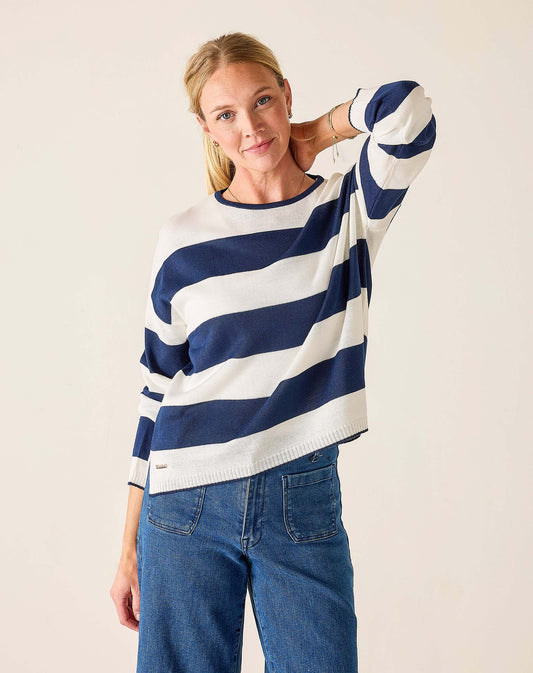 Cardiff Sweater in Sailor Stripe