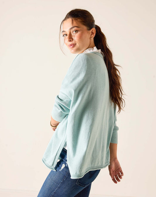 Catalina Crewneck Sweater in Seaglass