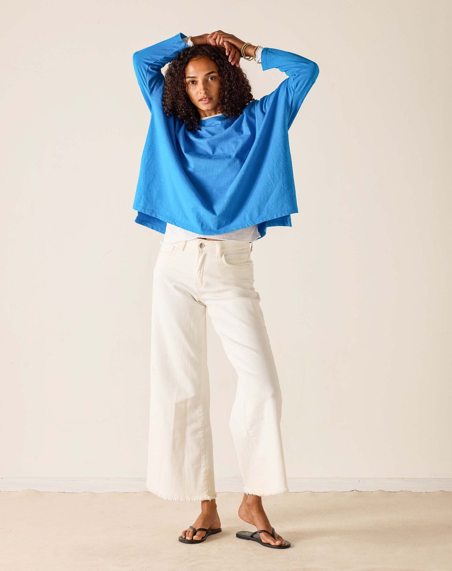 Catalina Slub Tee in Brilliant Blue