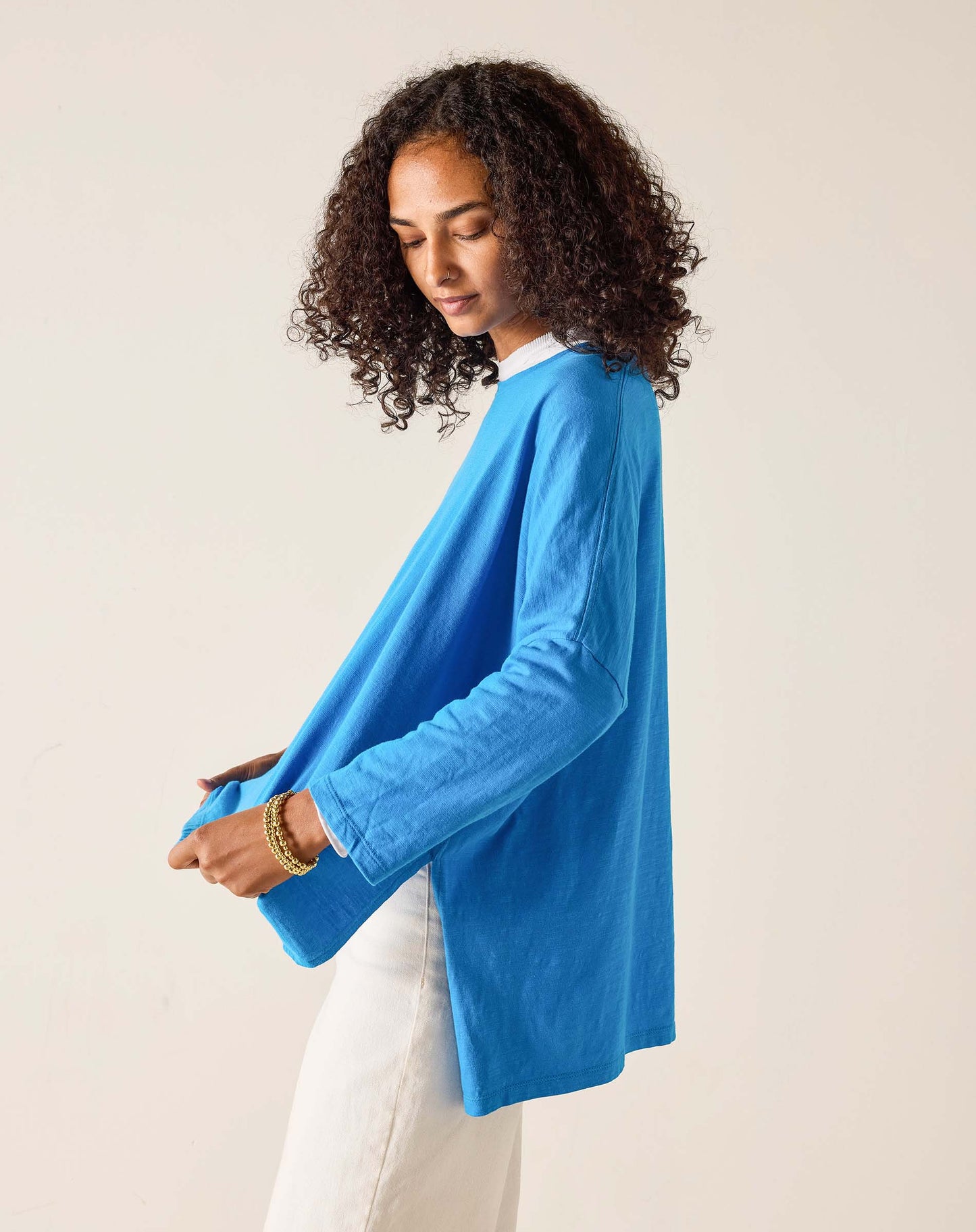 Catalina Slub Tee in Brilliant Blue