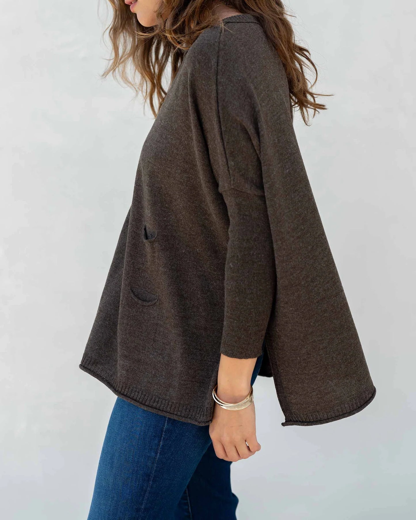 Catalina Crewneck Sweater in Hot Chocolate