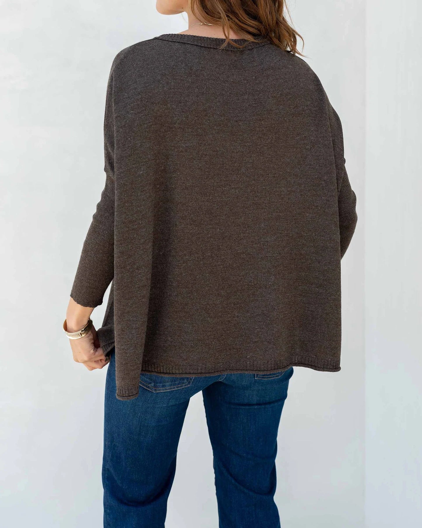 Catalina Crewneck Sweater in Hot Chocolate