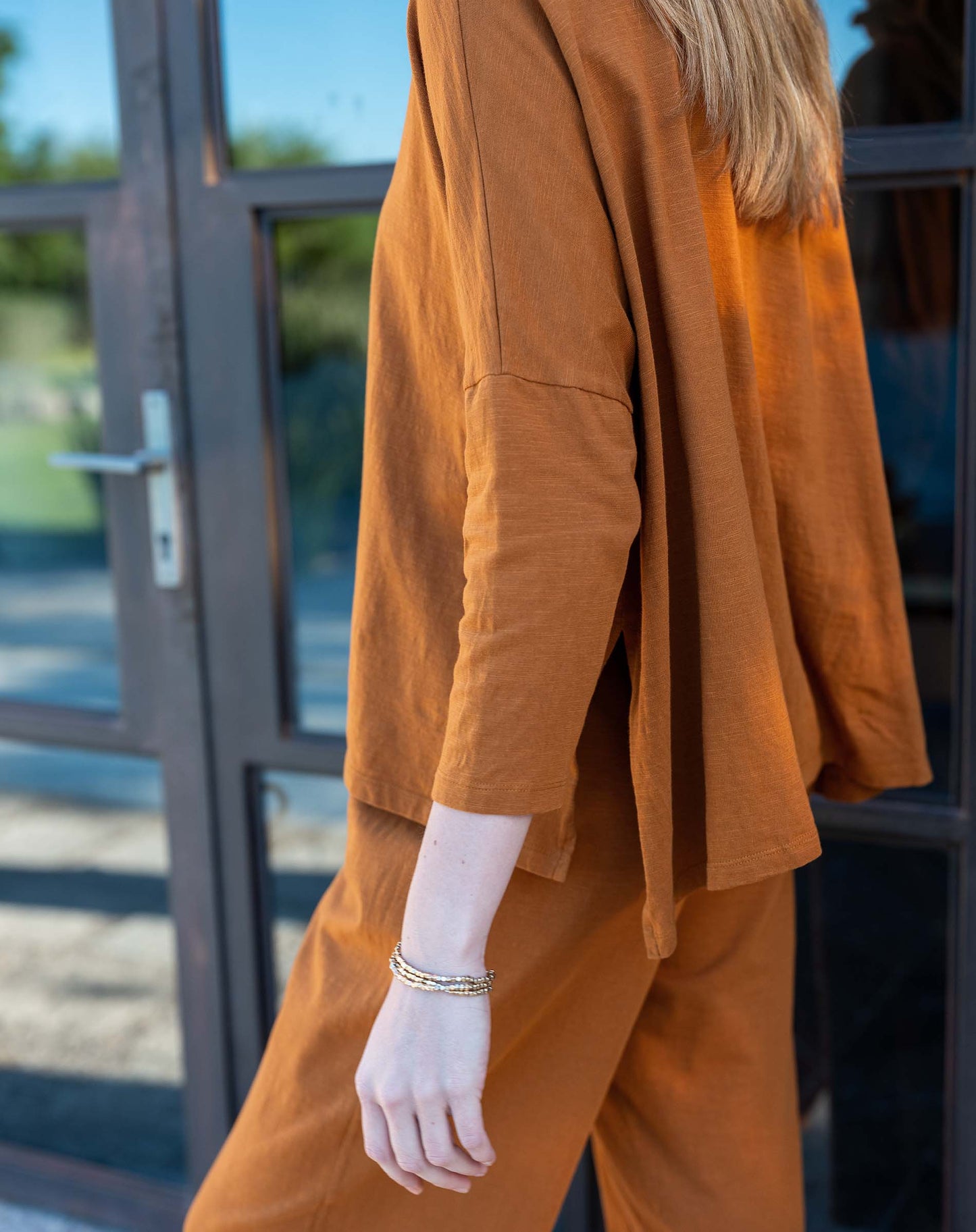 Catalina Turtleneck Tee in Tobacco