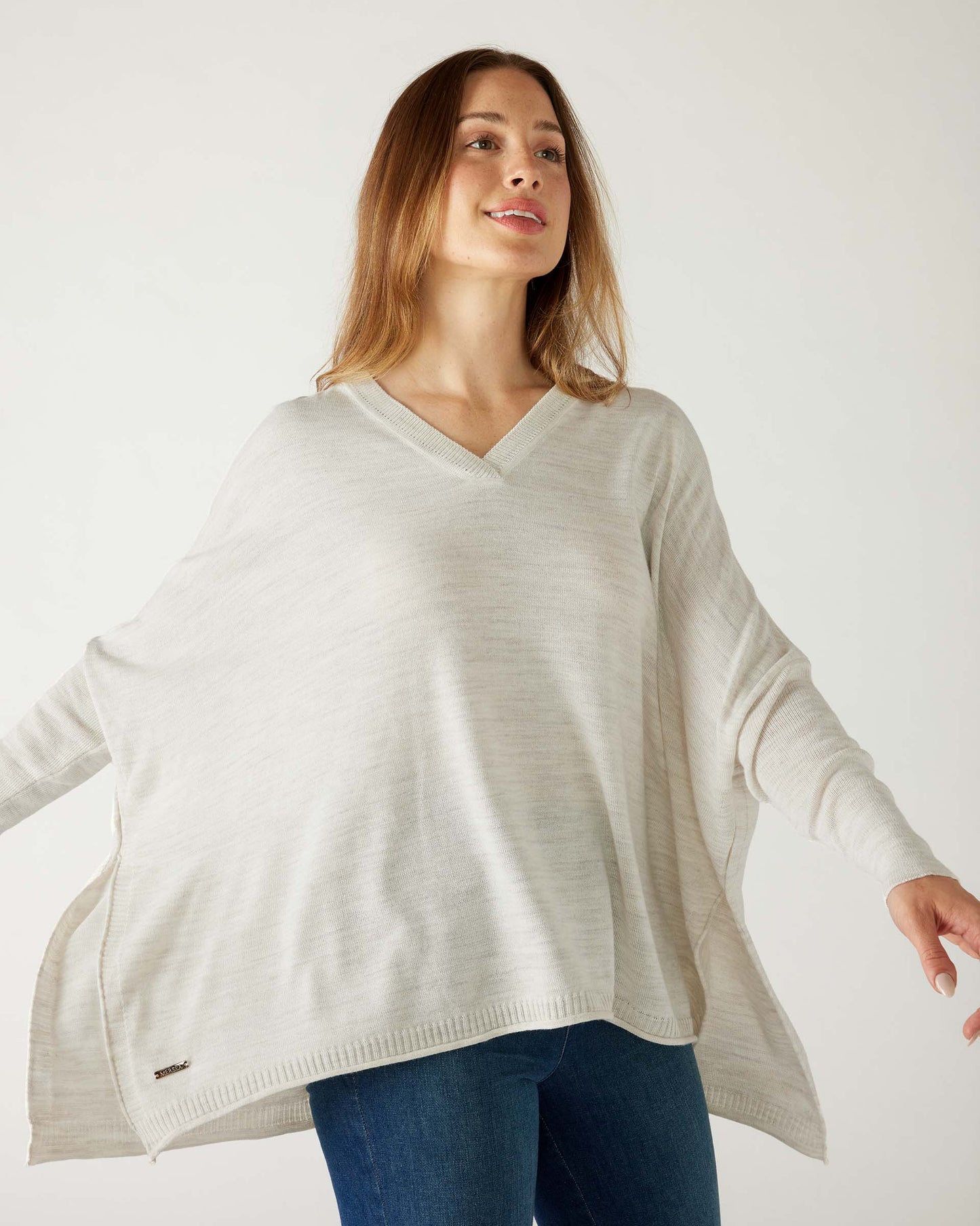 Catalina V-Neck Sweater in Sea Salt