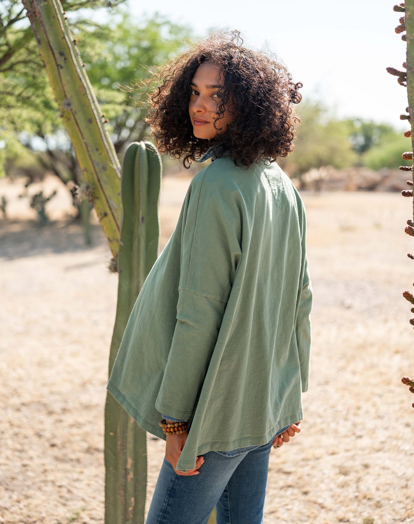 Catalina Slub Tee in Winter Brushed Green