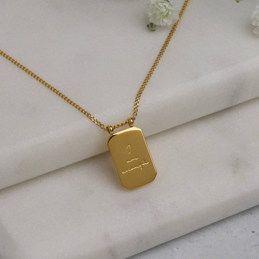 I Am Enough Necklace in Gold