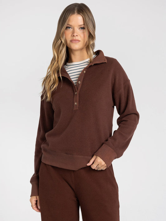 Chrishell Pullover in Deep Mahogany